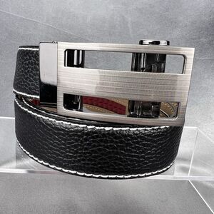 Nexbelt Pebble Leather Golf Rachet Belt Black Gunmetal Cut To Fit up to 30” Gift